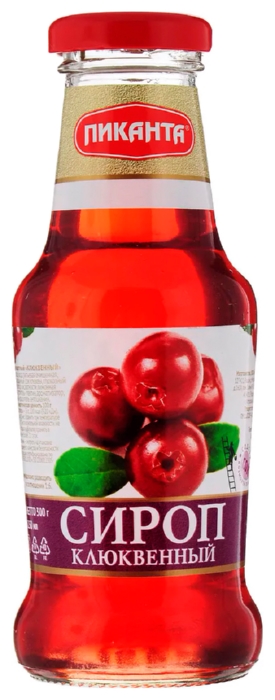 Сироп ПИКАНТА клюквенный ст\б 300г