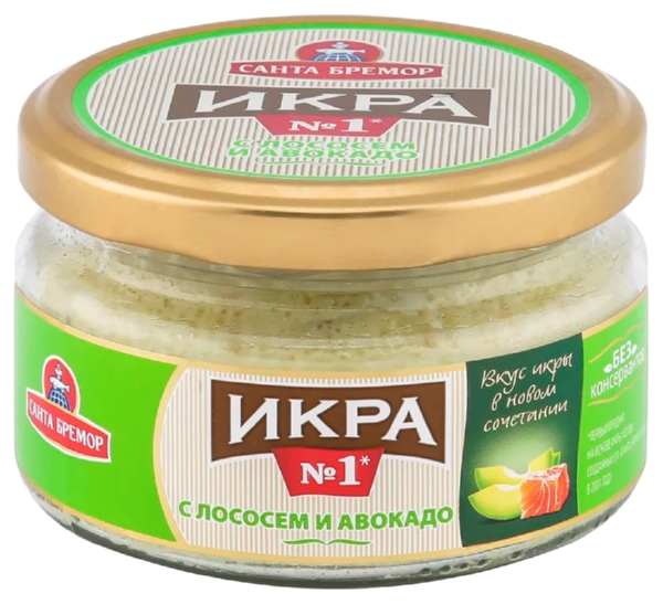 Икра САНТА БРЕМОР Деликатесная с лососем и авокадо 180г