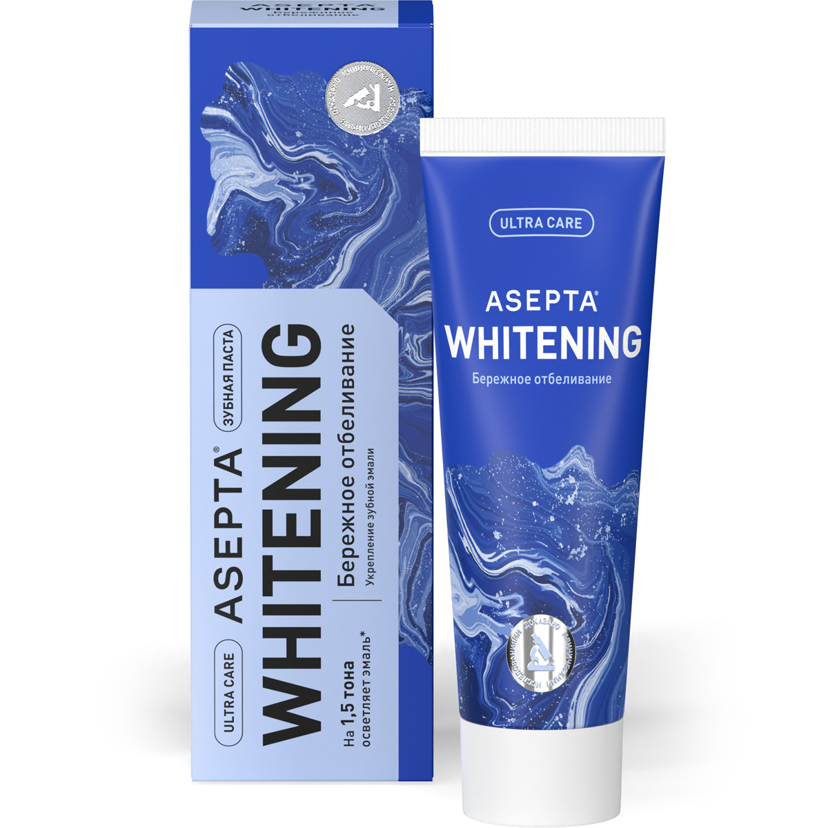 Зубная паста АСЕПТА Плюс бережное отбеливание 75мл