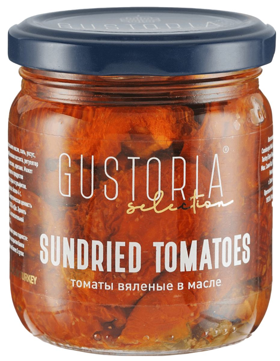 Томаты ГУСТОРИЯ вяленые в масле ст/б 210г