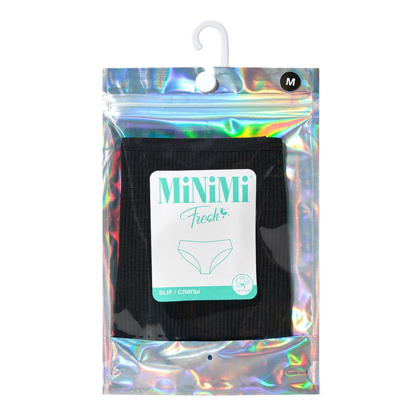 Трусы женские МИНИМИ Рибана слип черные р.44