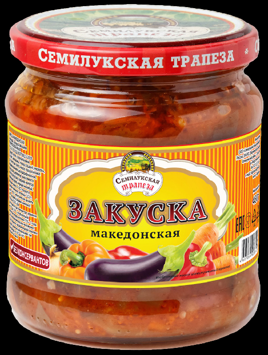 Закуска овощная СЕМИЛУКСКАЯ ТРАПЕЗА Македонская ст/б 460г