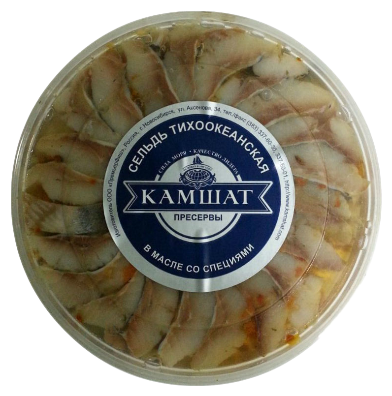 Сельдь КАМШАТ со специями в масле 180г