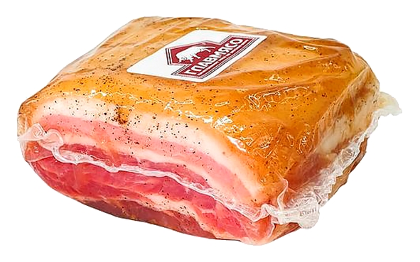 Грудинка ГЛАВМЯСО из свинины соленая в/у 1кг