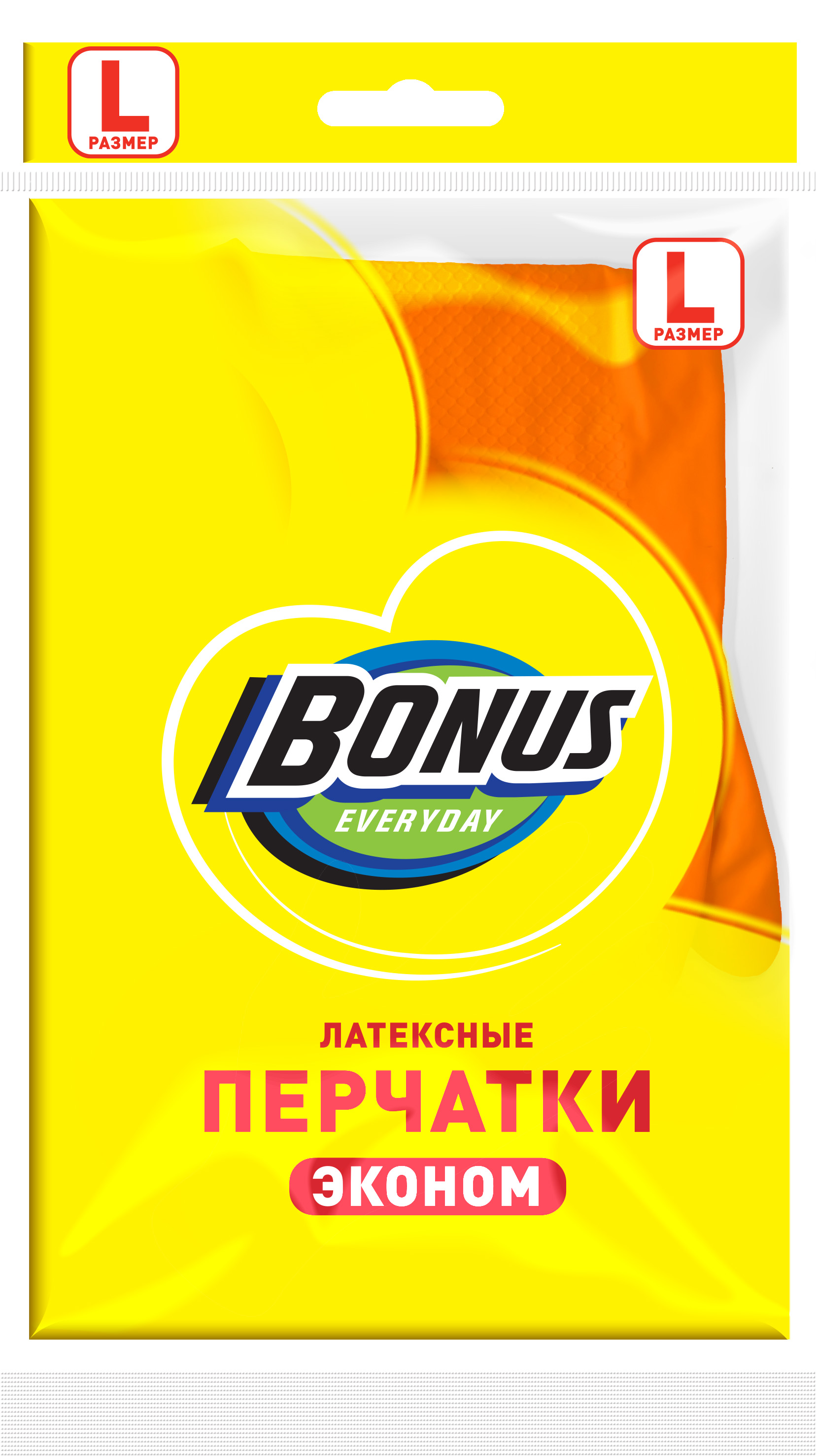 Перчатки латексные БОНУС Эконом универсальные L