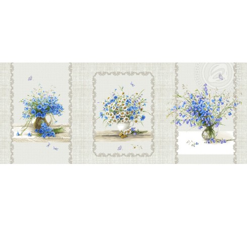 Полотенце кухонное ЛАГУНА М Полевые цветы 45*60см рогожка арт.0746