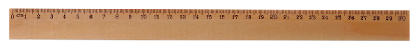 Линейка АТТОМЕКС деревянная 30см