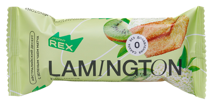 Пирожное ПРОТЕИН РЕКС Ламингтон киви-матча 50г