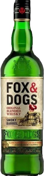 Виски ФОКС&ДОГС Смоки Баррел 40% ст/б 0.7л