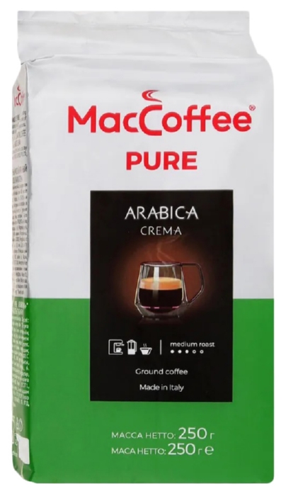 Кофе МАК КОФЕ Пьюр Арабика Крема молотый 250г