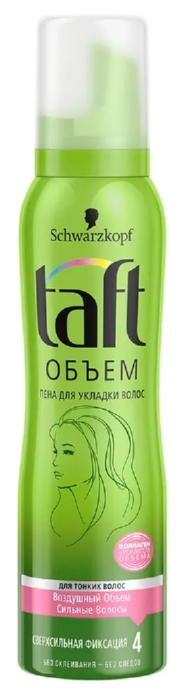 Пена для укладки ТАФТ Сила объема для тонких волос сверх сильная фиксация 150мл