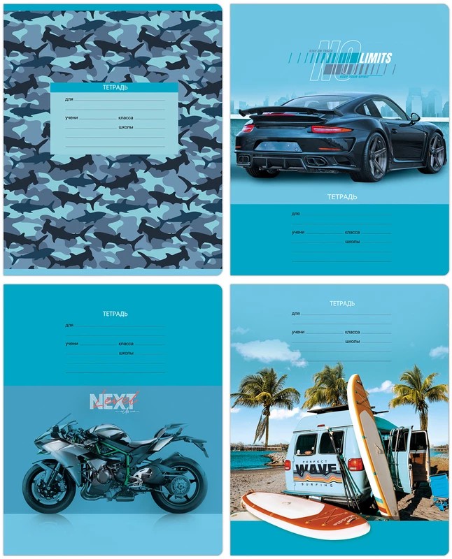 Тетрадь БИДЖИ Экстрим клетка 12л арт.11679