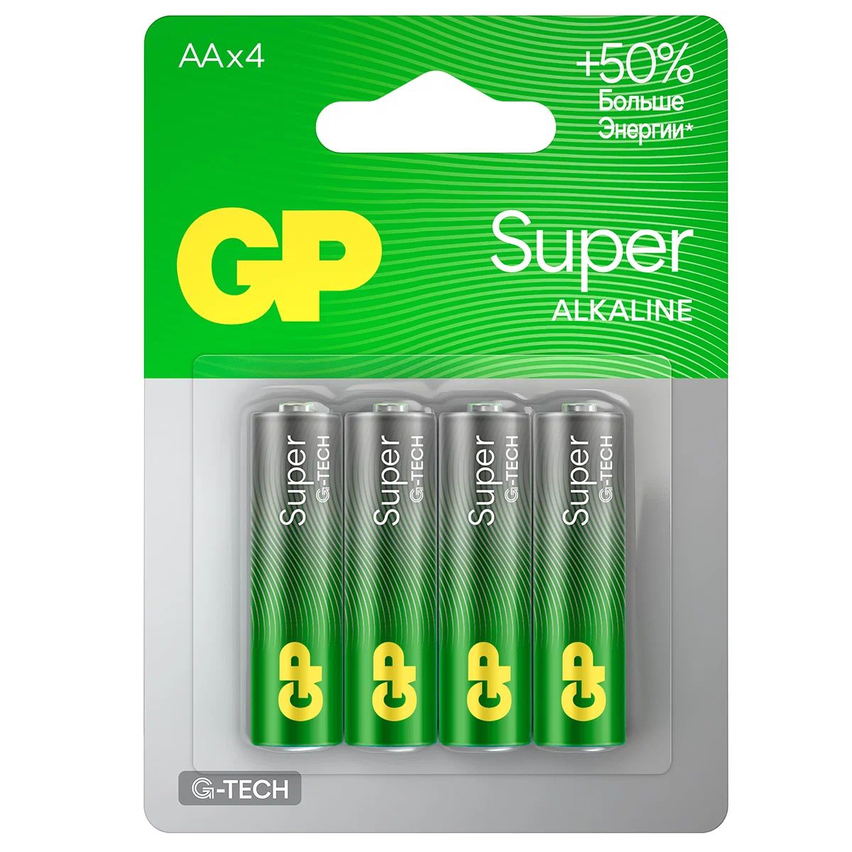 Батарейки алкалиновые ДЖИ-ПИ Супер 15А АА 4шт