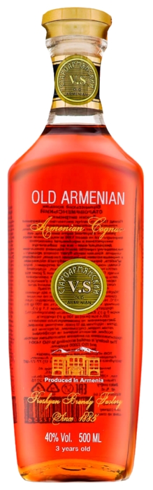 Коньяк СТАРАЯ АРМЕНИЯ 3 года 40% ст/б 0.5л