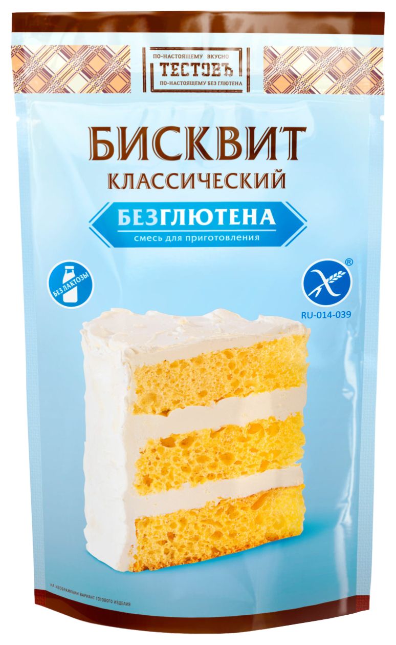 Смесь ТЕСТОВЪ Бисквит классический без глютена 250г