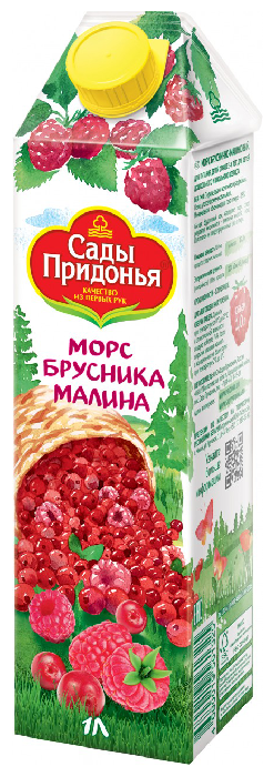 Морс САДЫ ПРИДОНЬЯ брусника малина 1л
