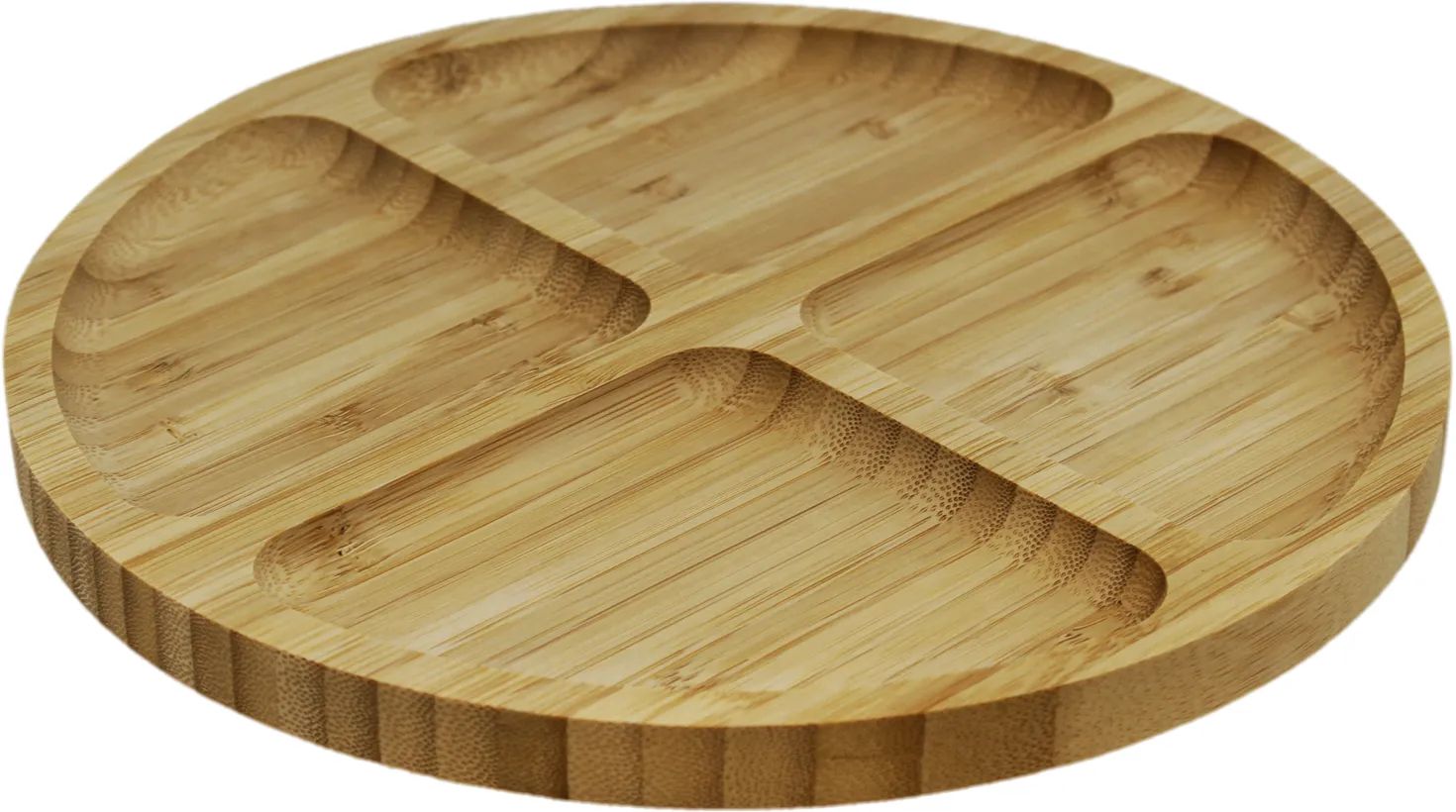 Менажница Д24.5*1.5см бамбук 4 отделения арт.35717-24