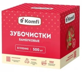 Зубочистки КОМФИ бамбуковые 500шт