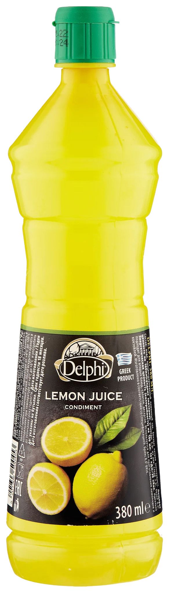 Сок лимонный ДЕЛФИ концентрированный пэт 380мл