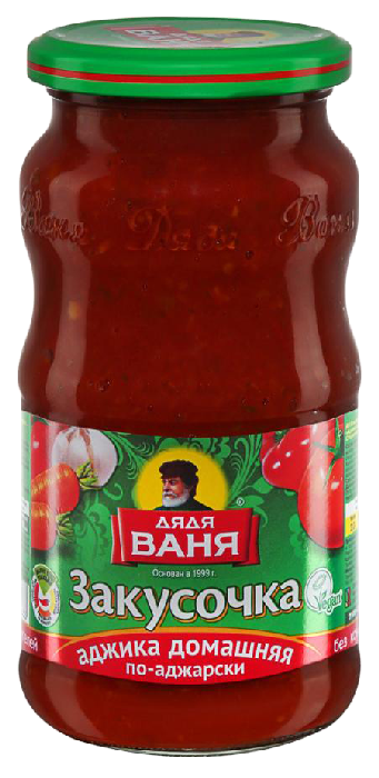 Аджика ДЯДЯ ВАНЯ Домашняя с чесноком ст/б 460г