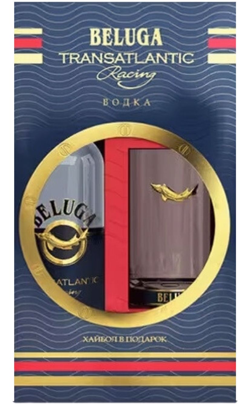 Водка БЕЛУГА Трансатлантик 40% ПК 0.7л+хайбол