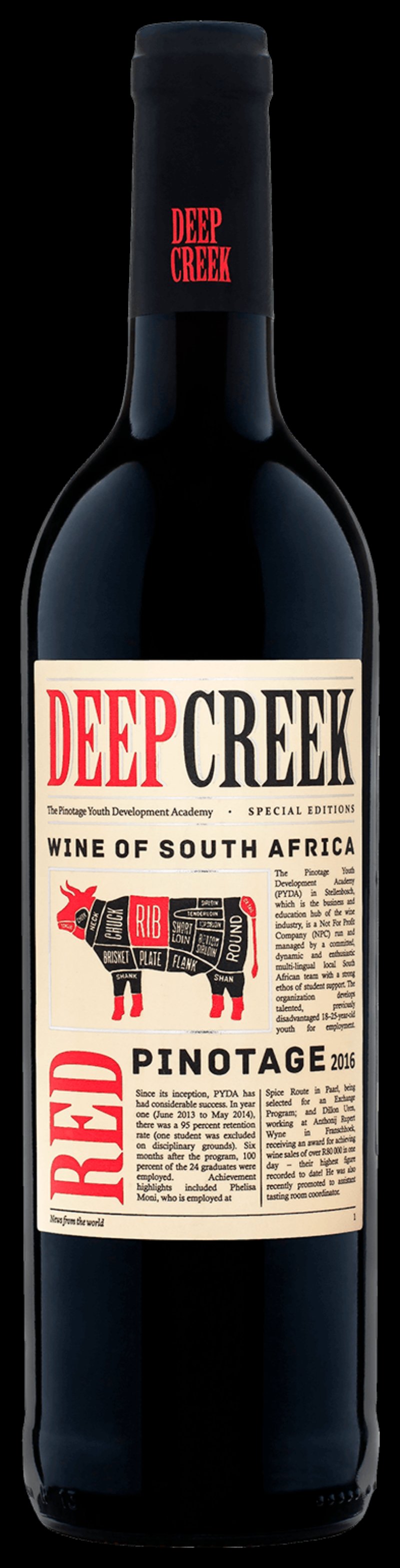 Вино ДИП КРИК Пинотаж красное сух 14% ст/б 0.75л