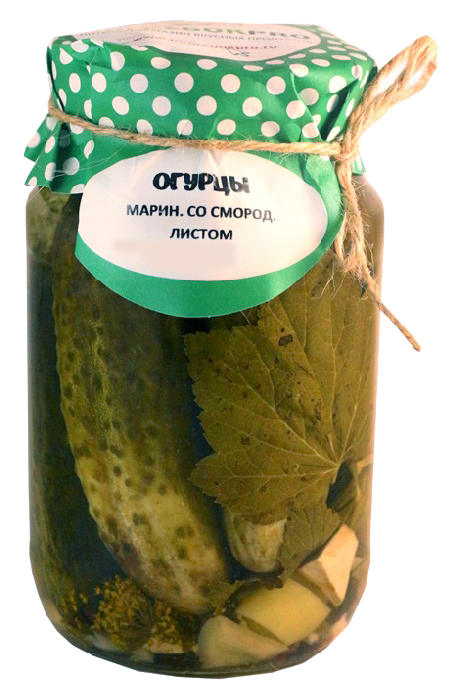 Огурцы ПОГРЕБОК маринованные со смородиновым листом ст/б 950г
