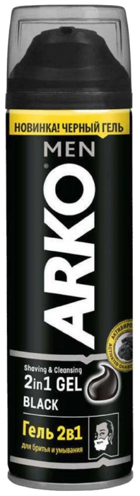 Гель для бритья и умывания АРКО Мен черный 2в1 200мл