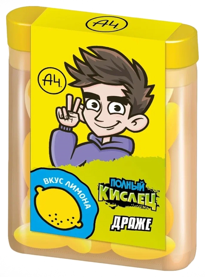 Драже КОНФИТРЕЙД Влад А4 полный кислец  фрутоминт в блоках 14г