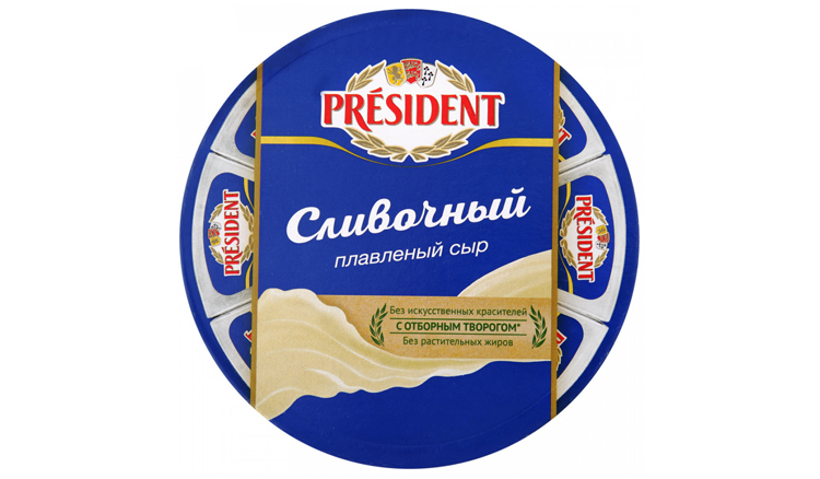 Сыр плавленый ПРЕЗИДЕНТ сливочный бзмж 45% 140г