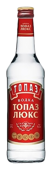Водка ТОПАЗ Люкс 38% ст/б 0.25л