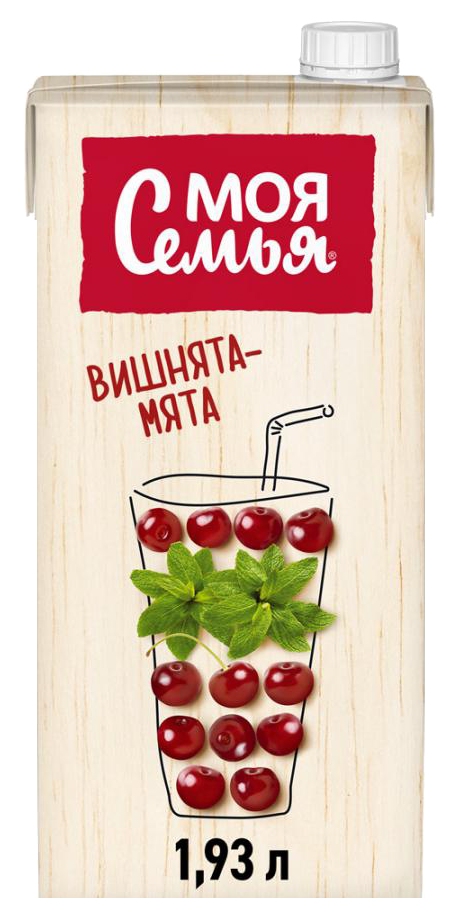 Напиток сокосодержащий МОЯ СЕМЬЯ Вишнята-мята 1.93л
