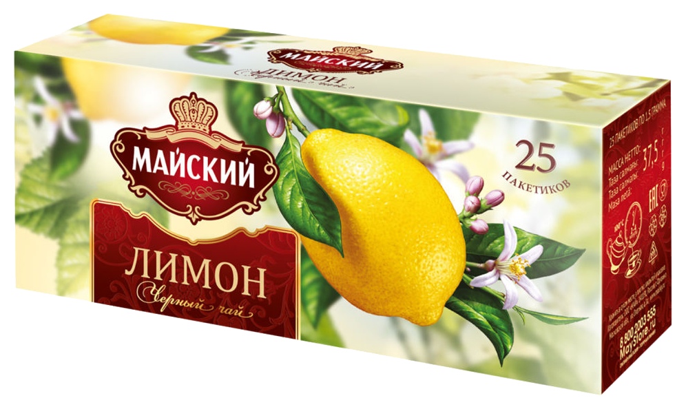 Чай МАЙСКИЙ Цейлонский лимон 25пак