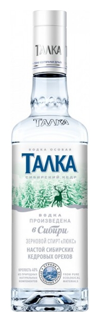 Водка ТАЛКА Сибирский кедр 40% ст/б 0.7л