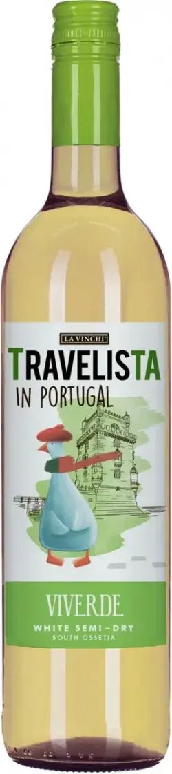 Вино ТРАВЕЛИСТА Виверде белое п/сух 9.5% ст/б 0.75л