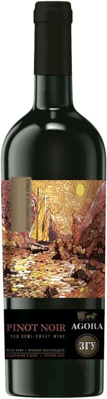 Вино АГОРА Пино Нуар красное п/сл 11-13% ст/б 0.75л