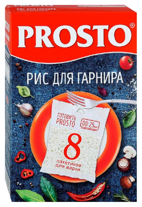 Рис ПРОСТО для гарнира круглозерный карт/уп 500г