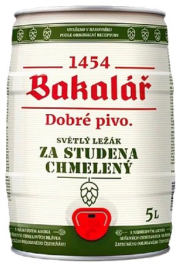 Пиво БАКАЛАР холодного охмеления светлое 5.2% ж/б 5л