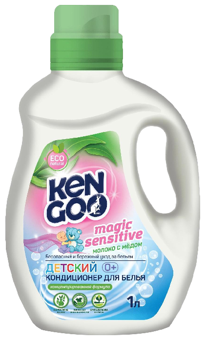 Кондиционер-концентрат КЕНГУ ЭКО для детского белья Молоко с мёдом 1000мл