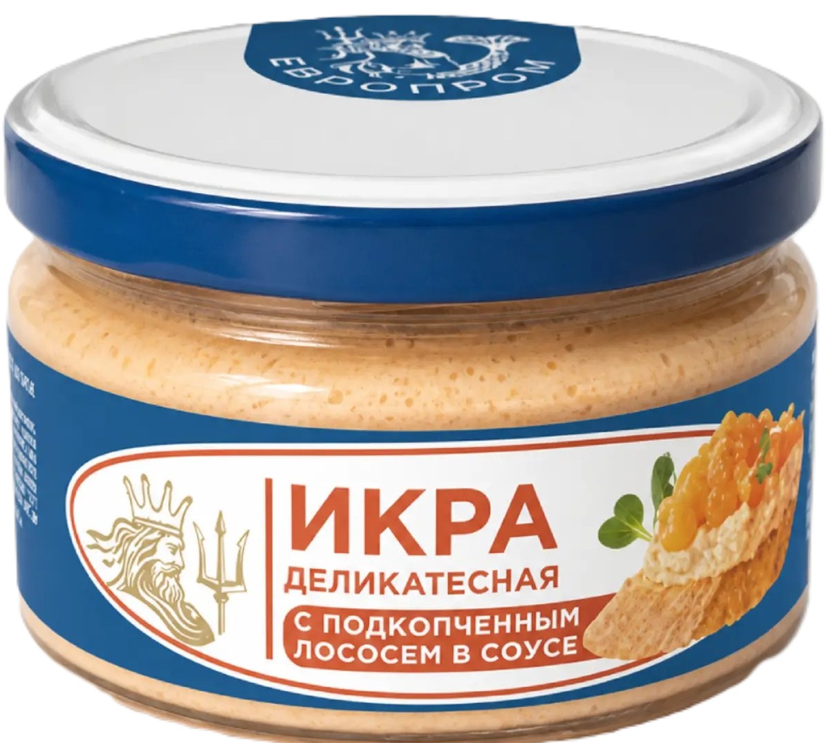 Икра ЕВРОПРОМ Деликатесная с подкопченным лососем 160г