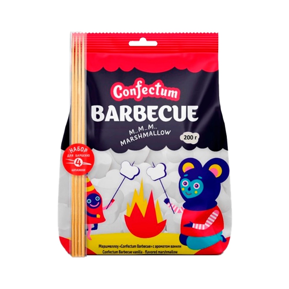Зефир жевательный КОНФЕКТУМ Барбекю с ароматом ванили 200г