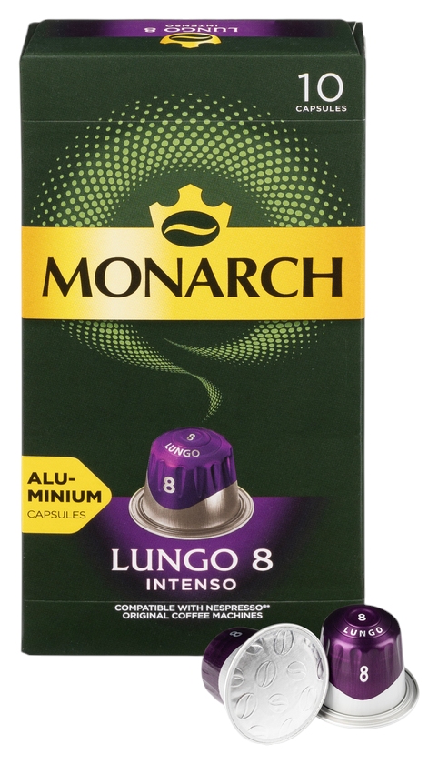 Кофе МОНАРХ Лунго 8 Интенсо 10шт 52г