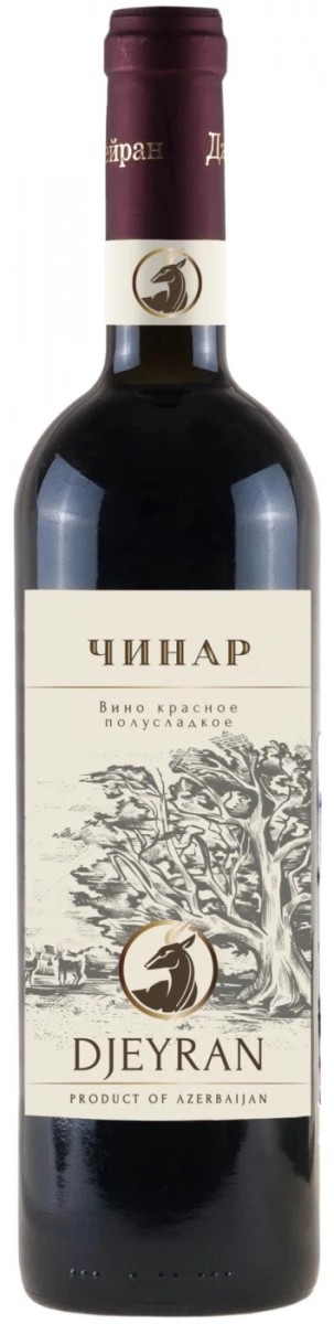 Вино ДЖЕЙРАН Чинар красное п/сл 12% ст/б 0.75л