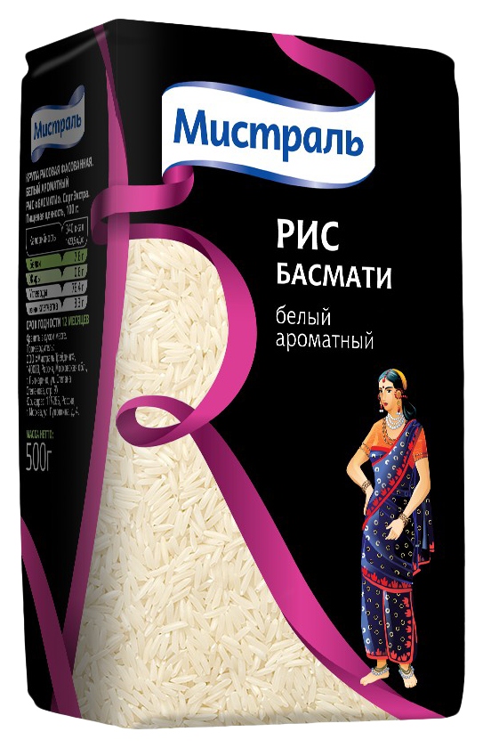 Рис МИСТРАЛЬ Басмати м/у 500г