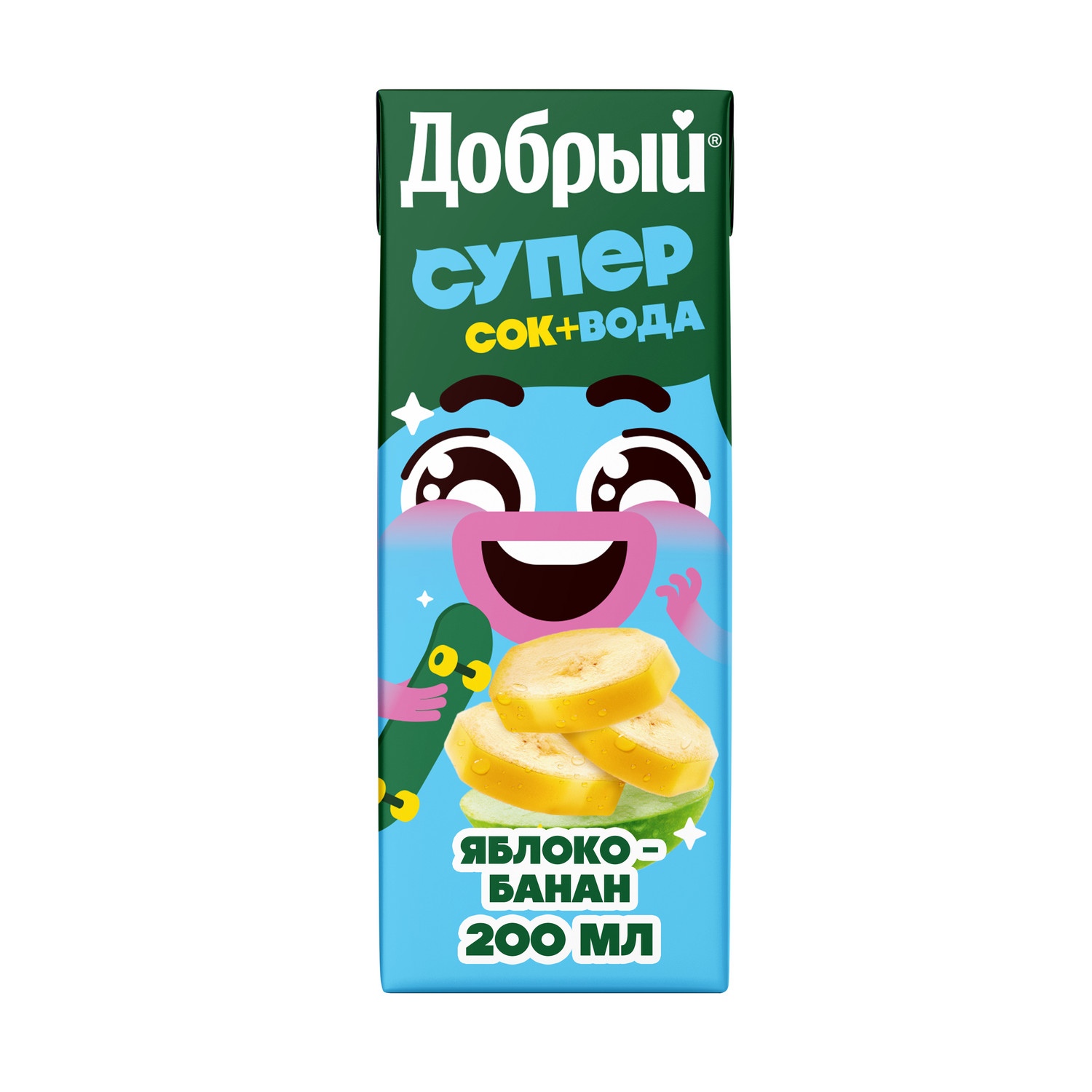 Сокосодержащий напиток ДОБРЫЙ Актив кид яблоко банан 0.2л