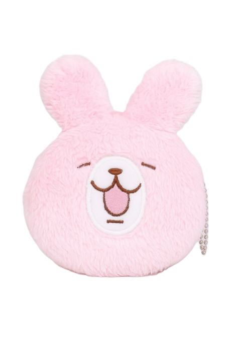 Кошелек МИЛОТА Счастливый кролик розовый 10*11см плюшевый арт.CY017