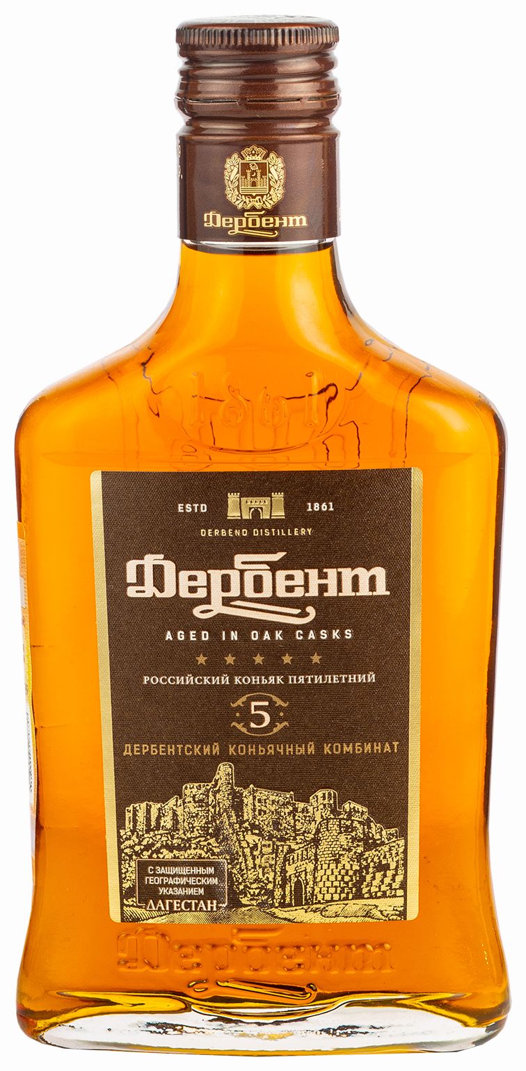Коньяк ДЕРБЕНТ 5 лет 40% ст/б 0.25л