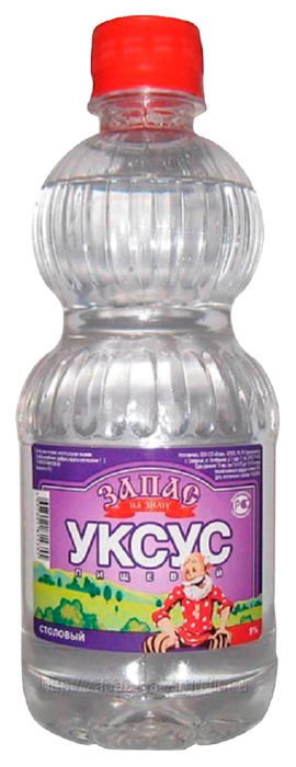 Уксус яблочный ЗАПАС НА ЗИМУ 6% пэт 470г