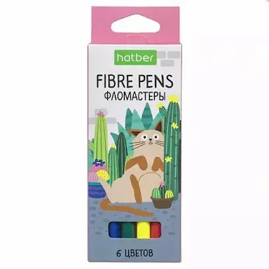 Фломастеры ХАТБЕР Эко Кис-Кис 6цв