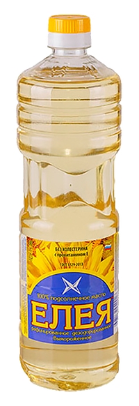 Масло подсолнечное ЕЛЕЯ рафинированное 0.9л